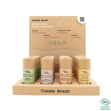 Charger l'image dans la galerie, Présentoir de parfums solides + testeurs Présentoir de 16 parfums ’Top Vente’ + 4 testeurs parfum solide