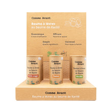 Charger l'image dans la galerie, Présentoir de baumes à lèvres au beurre de Karité 9 baumes à lèvres parfumés + 3 testeurs Crème