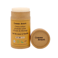Charger l'image dans la galerie, Crème solaire minérale SPF30 à l’huile de Moringa - Version 3 Lait de Coco & Vanille Crème solaire