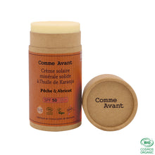 Charger l'image dans la galerie, Crème Solaire Minérale Solide Spf50 À L’huile De Karanja - Version 3 Pêche & Abricot