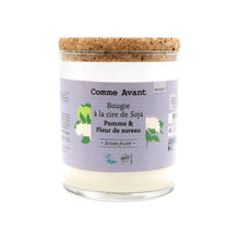 Charger l'image dans la galerie, Bougie à la cire de soja - Version 1 Exode fruité - Pomme & Fleur de sureau - 190g (durée ≈40h) Bougie à la cire de soja