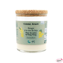 Charger l'image dans la galerie, Bougie à la cire de soja - Version 1 Evasion fleurie - Fleur de coton & Ylang ylang - 190g (durée ≈40h) Bougie à la