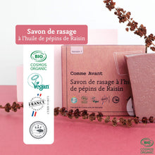 Charger l'image dans la galerie, labels savon rasage à l'huile de pépins de raisin comme avant