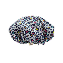 Charger l'image dans la galerie, Bonnet de douche en coton - Version 1 Adulte / Léopard coloré Bonnet de douche en coton