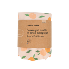 Charger l'image dans la galerie, Couvre-plat lavable en coton - Version 1 Petit rond / Abricot Couvre-plat lavable en coton