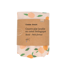 Charger l'image dans la galerie, Couvre-plat lavable en coton - Version 1 Petit rond / Abricot Couvre-plat lavable en coton