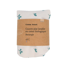 Charger l'image dans la galerie, Couvre-plat lavable en coton - Version 1 Rectangle / Feuillage Couvre-plat lavable en coton