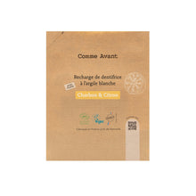 Charger l'image dans la galerie, Dentifrice en pâte au charbon végétal et citron - Version 2 1 recharge de dentifrice - 180ml Dentifrice en pâte au