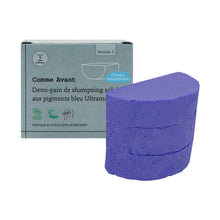 Charger l'image dans la galerie, Shampoing solide cheveux blonds blancs aux pigments bleu Ultramarine - Version 1 1 demi-pain - 210g Capillaire