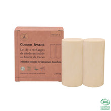 Charger l'image dans la galerie, Déodorant Solide Géranium Bourbon & Menthe Poivrée - Version 3 Lot De 2 Recharges Naturel Géranium