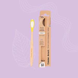 Brosse à dents en bois rechargeable Brosse à dents en bois rechargeable