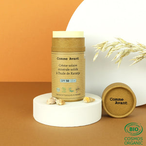 Crème solaire minérale solide SPF50 à l'huile de Karanja - Version 2