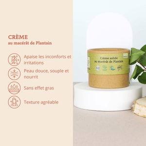 Arguments crème au macérât de plantain comme avant