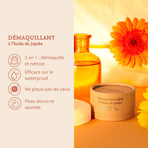 arguments démaquillant solide à l'huile de jojoba comme avant