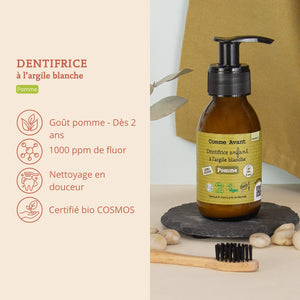 Arguments dentifrice pomme comme avant