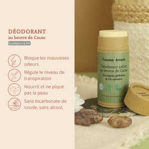 Arguments déodorant pin et eucalyptus comme avant