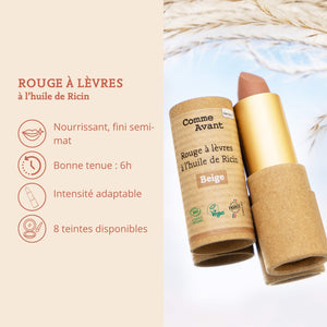 arguments rouge à lèvres à l'huile de ricin comme avant