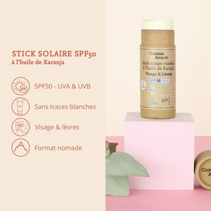 arguments stick solaire spf50 solide comme avant