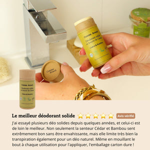 Avis client déodorant cédrat et bambou comme avant