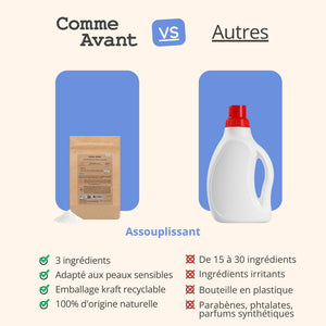 concurrent assouplissant en poudre comme avant