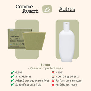 concurrent savon à l'huile de baies de laurier comme avant