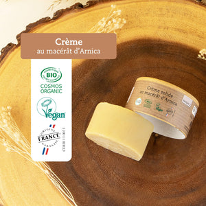 Labels crème au macérât d'arnica comme avant
