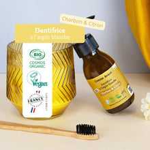 Charger l&#39;image dans la galerie, Labels dentifrice citron et charbon comme avant
