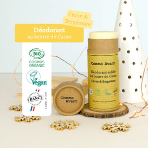 Labels déodorant citron et bergamote comme avant