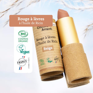 labels rouge à lèvres à l'huile de ricin comme avant
