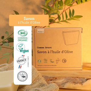 Labels savon à l'huile d'olive comme avant