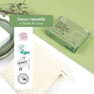 labels savon vaisselle à l'huile de coco comme avant