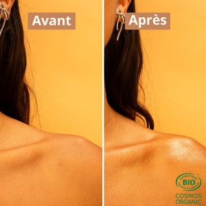 avant après utilisation des paillettes minérales comme avant