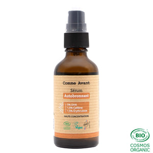 Sérum autobronzant corps et visage à haute concentration d'actifs : DHA caféine et érythrulose Comme Avant