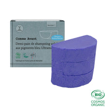 Charger l&#39;image dans la galerie, Shampoing solide cheveux blonds blancs aux pigments bleu Ultramarine - Version 1
