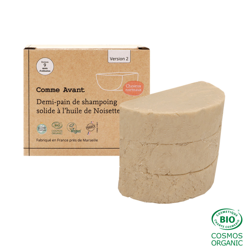 Shampoing Solide À L’huile De Noisette (Cheveux Normaux) - Version 2 Demi - Pain Shampoing 210G