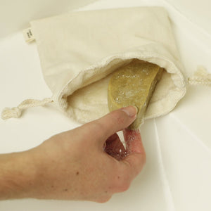 Pochette à savon en coton